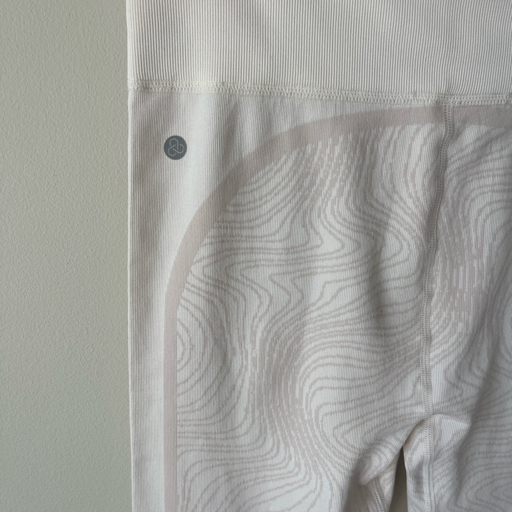 Zella Seamless Jacquard Base Layer Ivory Legging - Picture 4 of 8